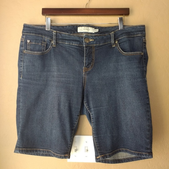 torrid Pants - Torrid Bermuda Denim Shorts